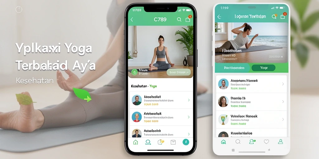 Antarmuka C789 menampilkan berbagai pose Yoga yang interaktif dan informatif.