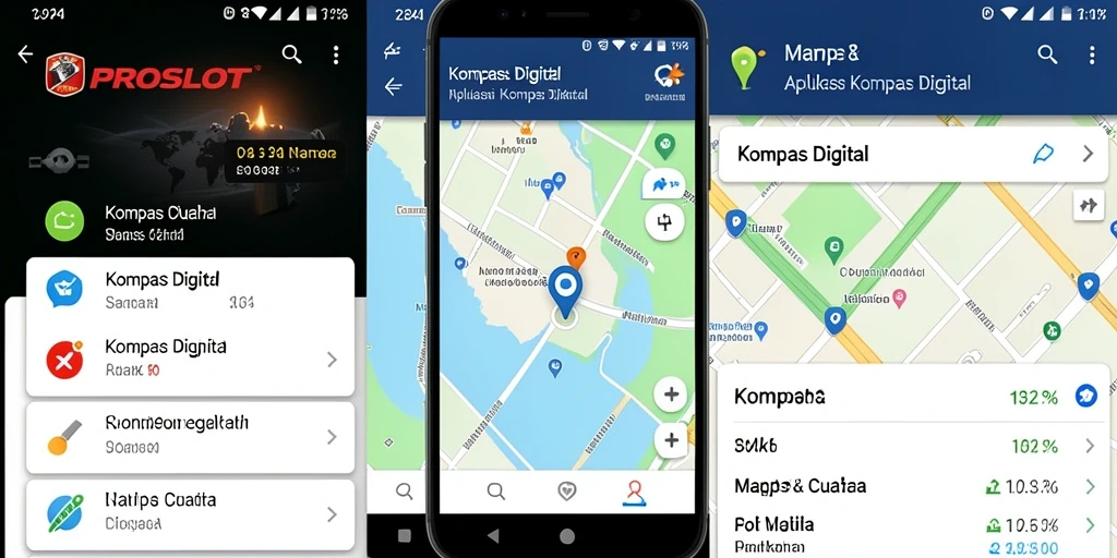 Antarmuka <strong>PROSLOT</strong> yang user-friendly untuk navigasi kompas digital.