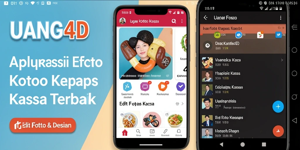 Tampilan antarmuka UANG4D untuk Edit Foto Kertas Kaca.